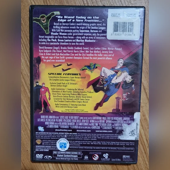 Justice League: The New Frontier DVD 2008 Like New - Picture 2 of 2